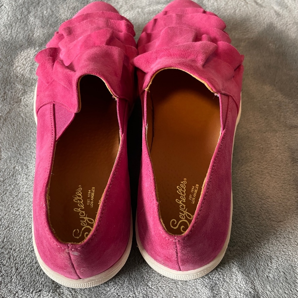 Seychelles Pink Ruffle Flats - Picture 3 of 10